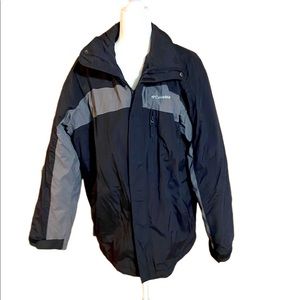 Men’s Columbia Black and Gray Ski Jacket size XL